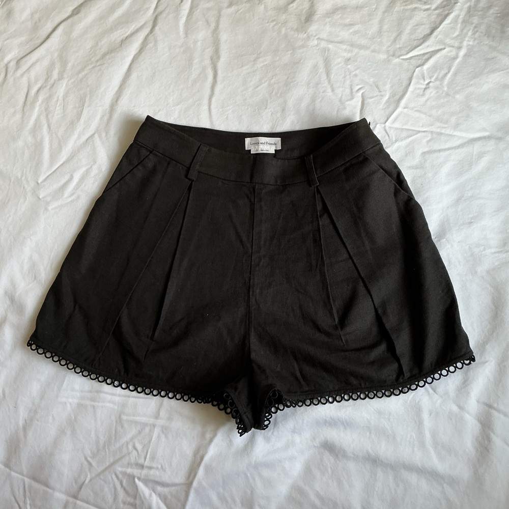 Lovers + Friends Black High Waist Shorts